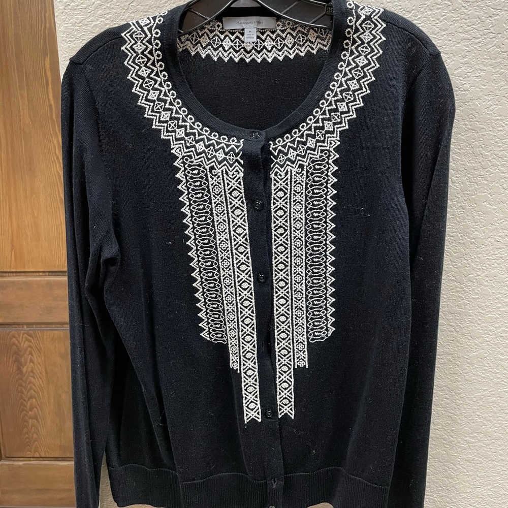 Black cardigan
